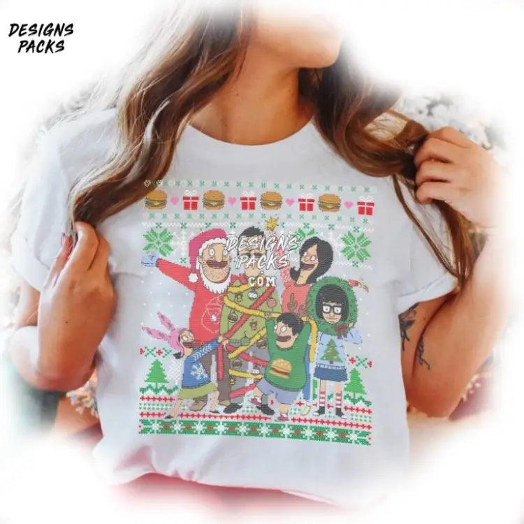 Bobs Burgers Family Christmas Bob Bob’s Ugly Png Design