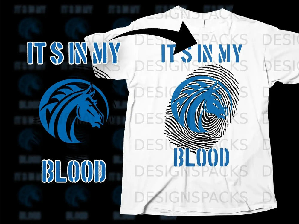 Boise State Broncos It's In My Blood NCAA Team Png Digital Download
