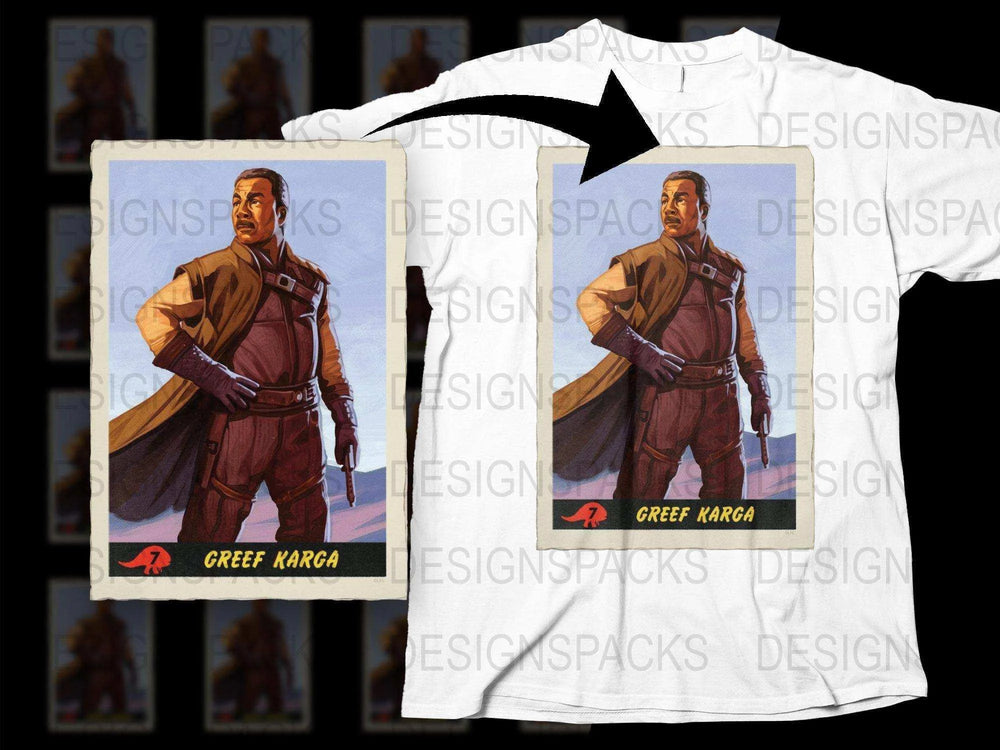 Bold Art of Greef Karga on Unique Graphic Png Digital Download