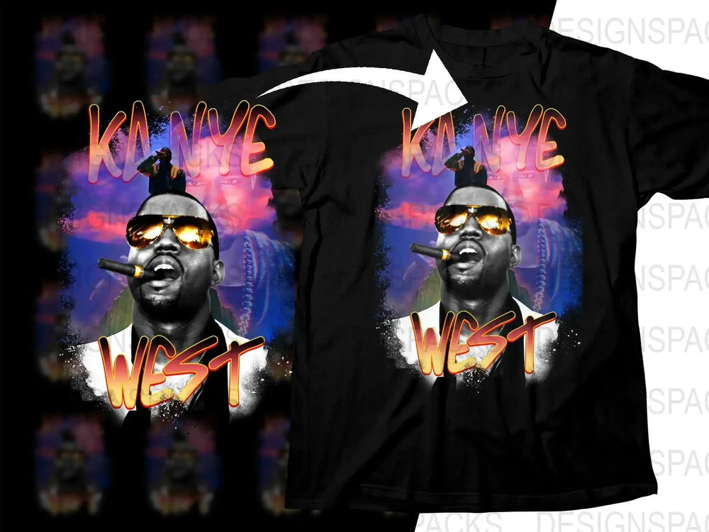Bold Artistic Kanye West Portrait Graphic Png Digital Download