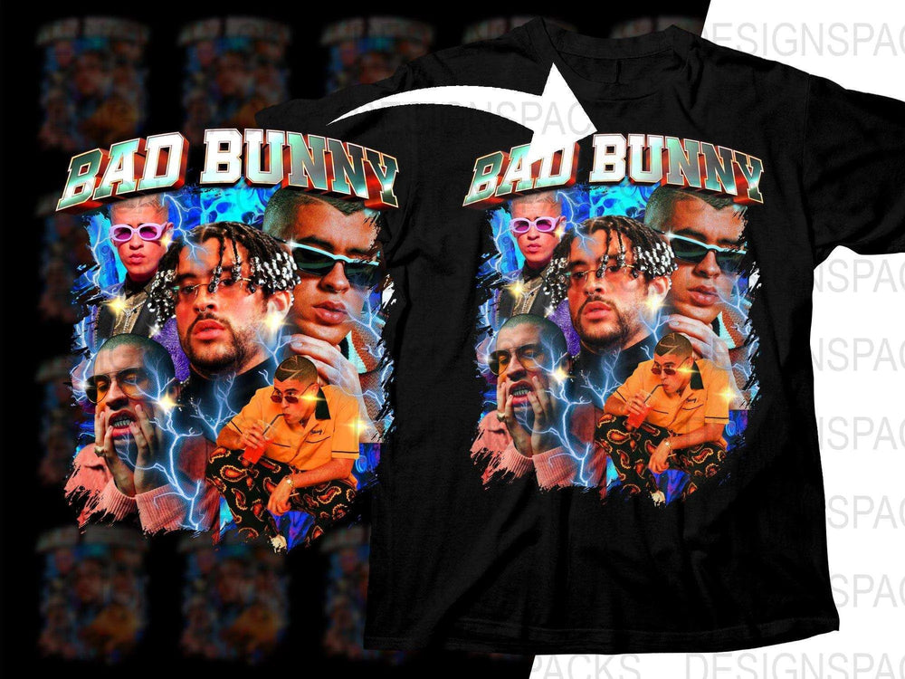 Bold Bad Bunny Bootleg Graphic Music Bootleg Png Digital Download