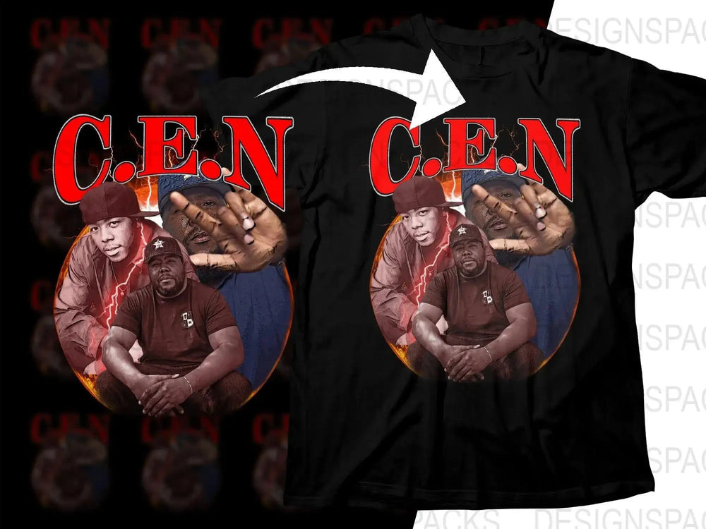 Bold C.E.N Graphics with Portraits Png Digital Download