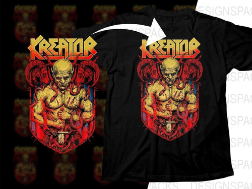 Bold Graphic Kreator Rock Music Band Artwork Png Halftone Digital Download