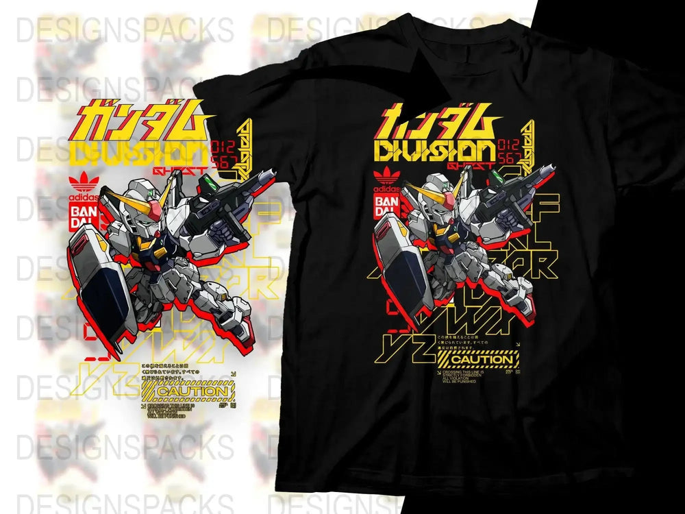 Bold Gundam Division Ghost Design Png Digital Download