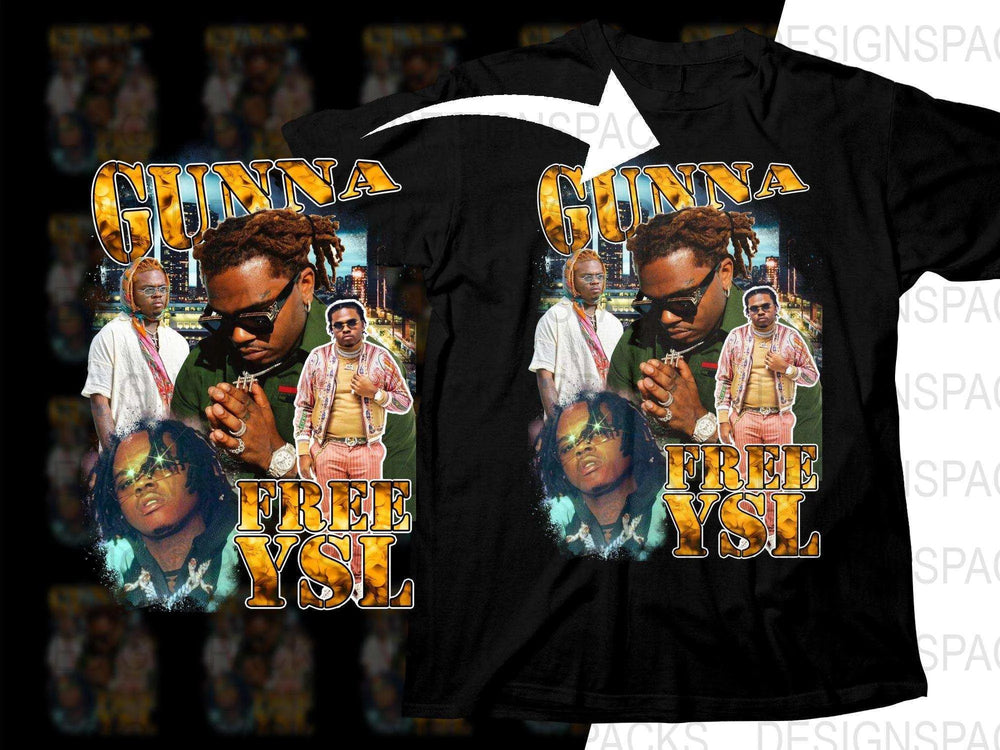 Bold Gunna Free YSL Graphic Printed Png Digital Download