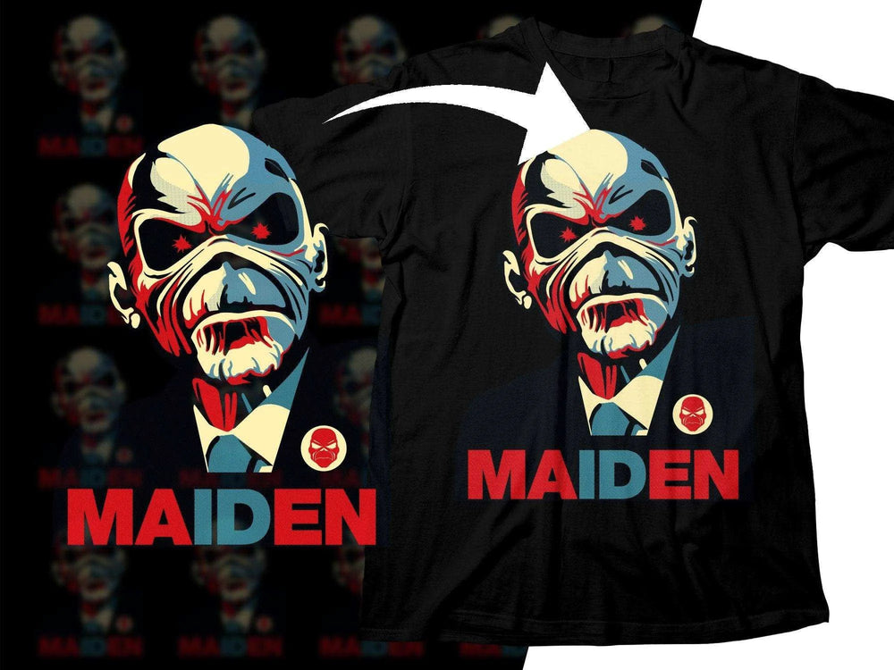Bold Iron Maiden Rock Design Png Halftone Digital Download