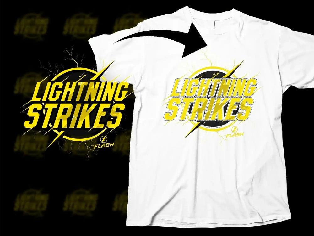 Bold Lightning Strikes The Flash Themed Graphic Png Digital Download