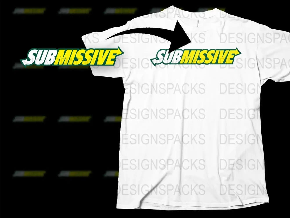 Bold Submissive Logo Graphic Design Png Digital Download