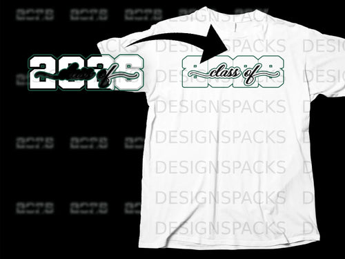 White t-shirt with green and white 