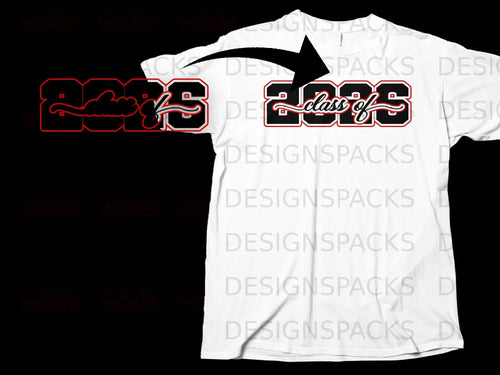 White t-shirt with black and red 