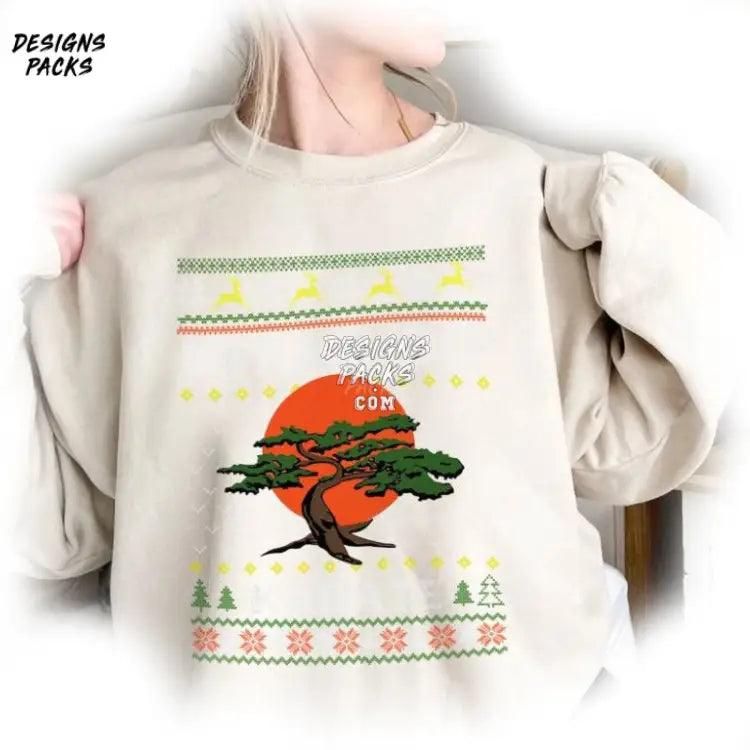 Bonsai Tree Karate Ugly Christmas Xmass Miyagi - Do Png Design