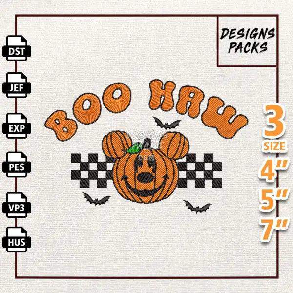 Boo Haw Pumpkin Embroidery Design