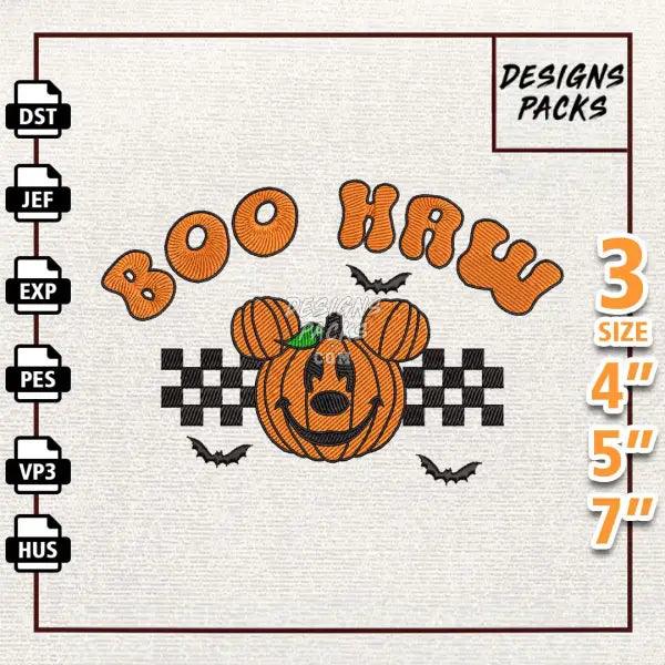 Boo Haw Pumpkin Embroidery Design