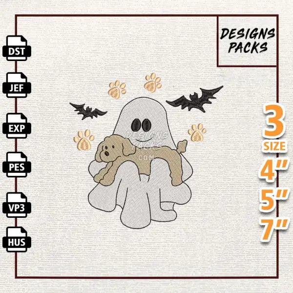 Boo Puppy Embroidery Design