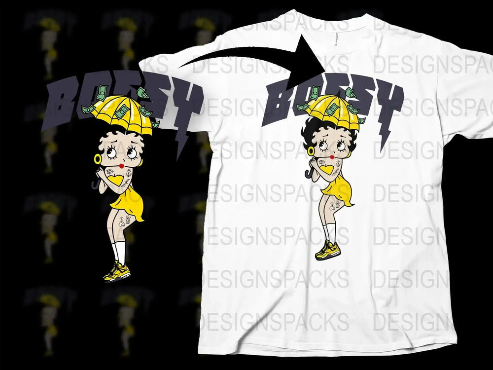 Bossy Vibrant Art Graphic Png Digital Download