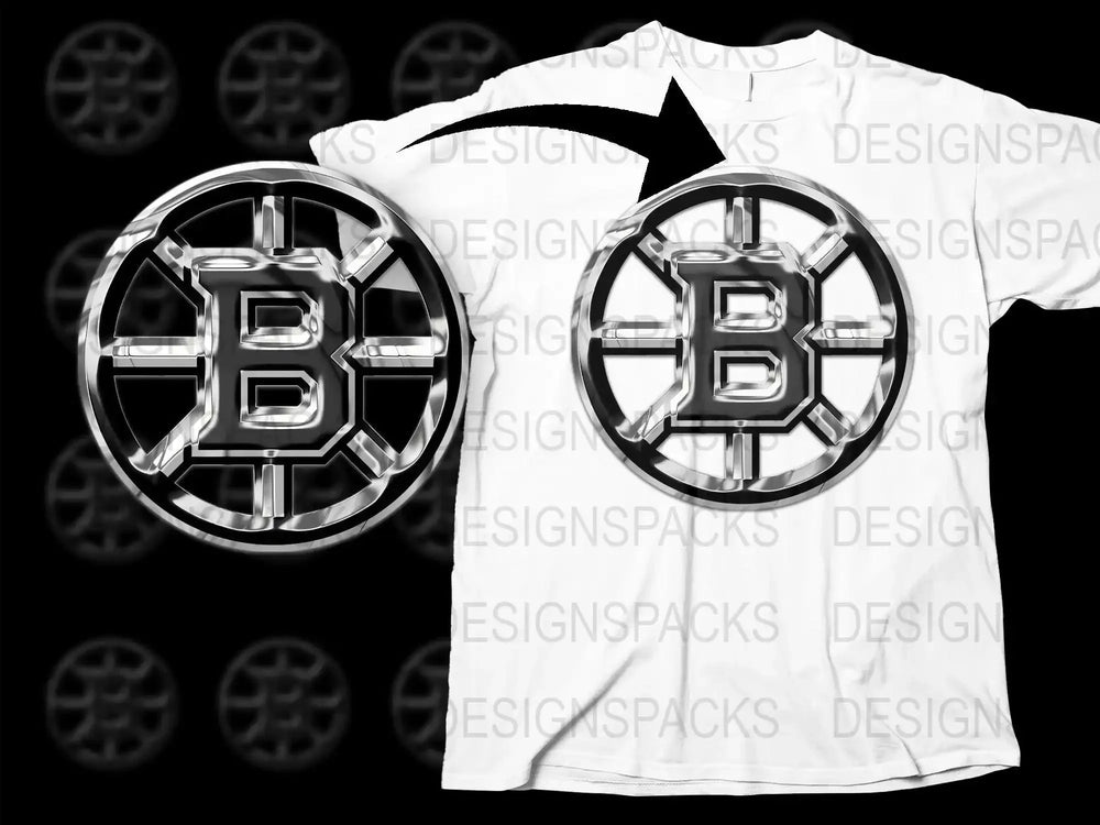 Boston Bruins Hockey Team Logo Graphic Png Digital Download
