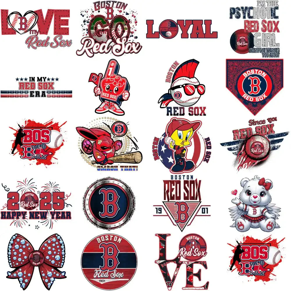62 Boston Red Sox Baseball Designs Bundle PNG