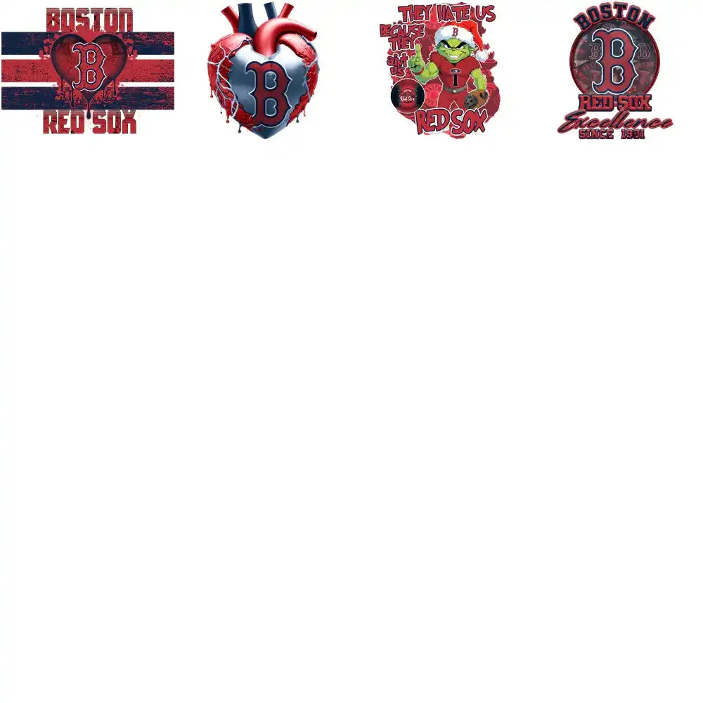62 Boston Red Sox Baseball Designs Bundle PNG