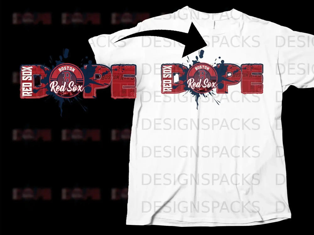 Boston Red Sox Dope Graphic Design T-Shirt