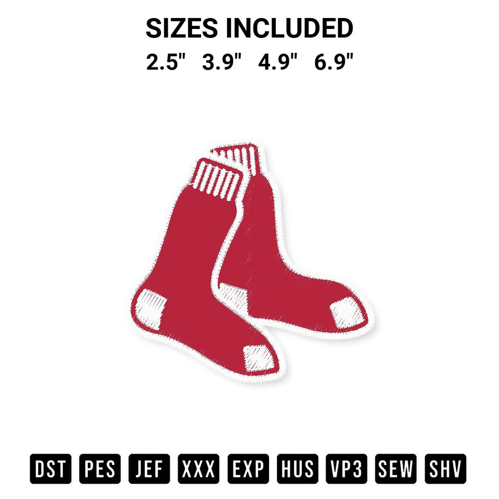 Boston Red Sox Logo Embroidery Design