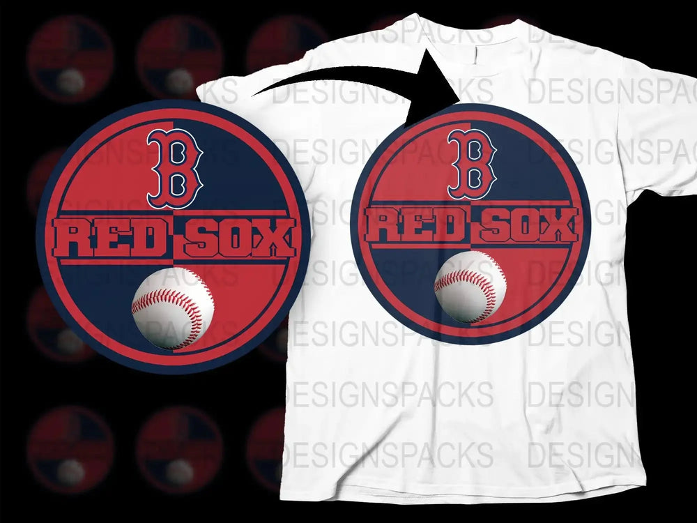 Boston Red Sox Logo Graphic Icon Baseball Png Digital Download