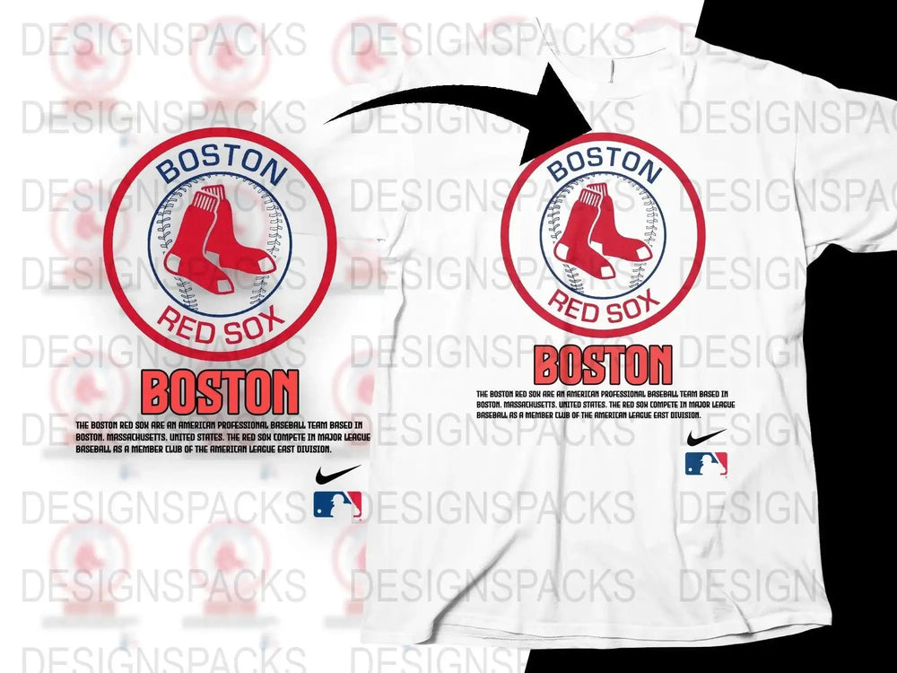 Boston Red Sox Logo Unisex Comfortable Png Digital Download