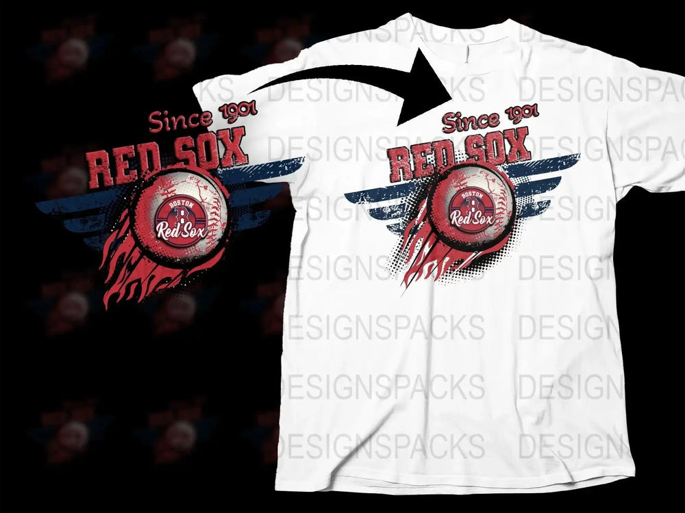 Boston Red Sox Since 1901 Graphic Png Digital Download