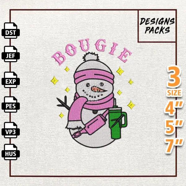 Boujee Snowman Embroidery Design