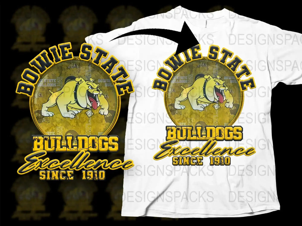 Bowie State Bulldogs Excellence Since 1910 Png Digital Download
