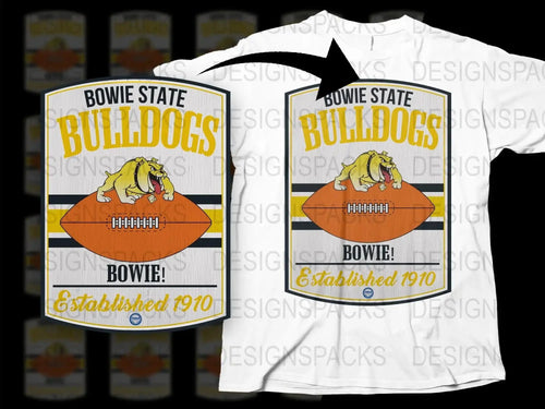 Bowie State Bulldogs T-Shirt, Vintage College Team Graphic Tee, Established 1910 Design