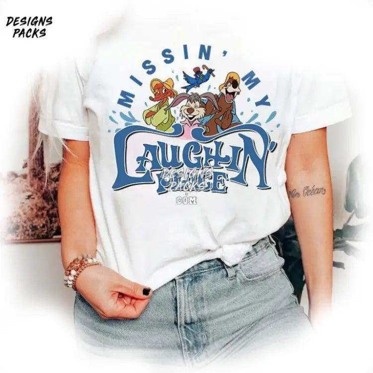 Br’er Rabbit Bear Fox Splash Mountain Missin’ My Laughin’ Place Png Design