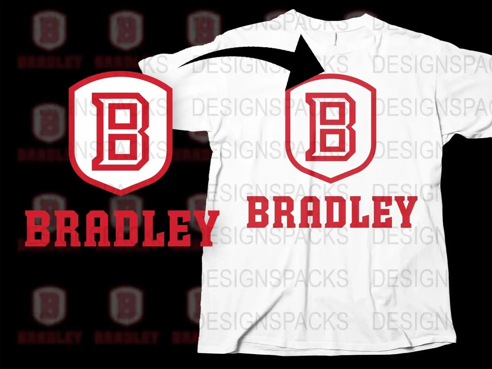 Bradley Braves College Football Png Digital Download