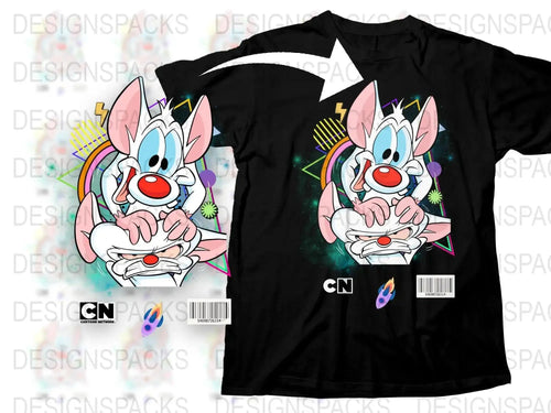 Brain and Pinky Colorful Cartoon Graphic Png Digital Download