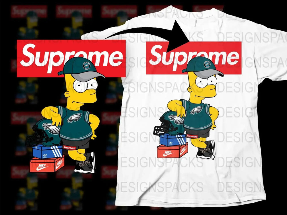 Brand Eagles Simpsons Fan Custom Graphic Png Digital Download