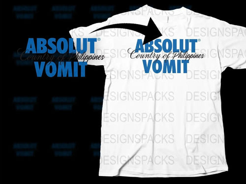 Brand Parody ABSOLUT VOMIT Png Digital Download