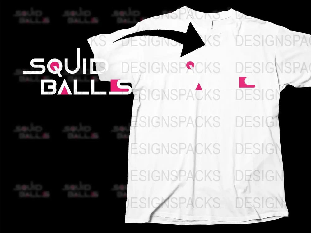 Brand Parody Squid Balls white Png Digital Download