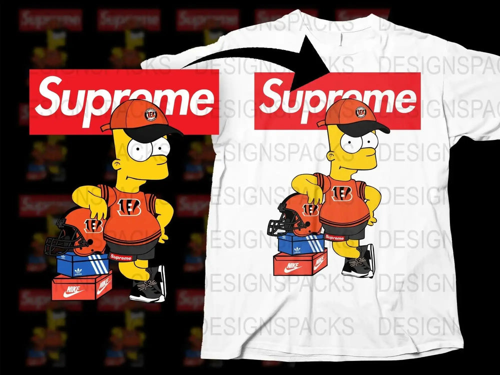 Brand Streetwear Meets NFL Cincinnati Bengals Png Digital Download