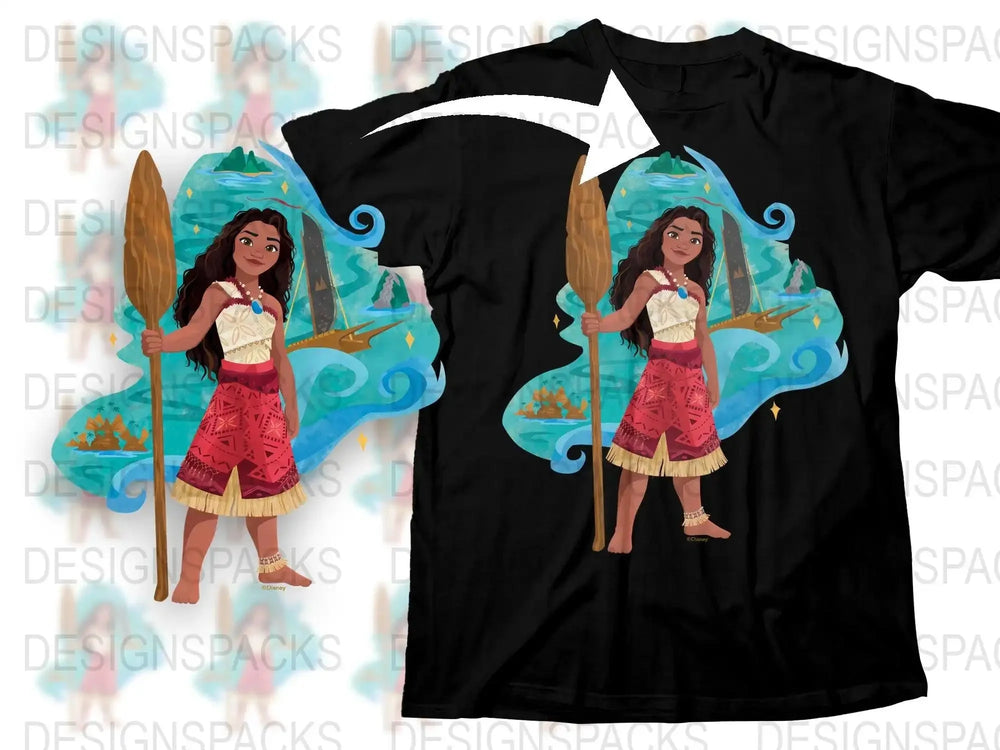 Brave Adventurous Moana Stand Out Graphic Png Digital Download