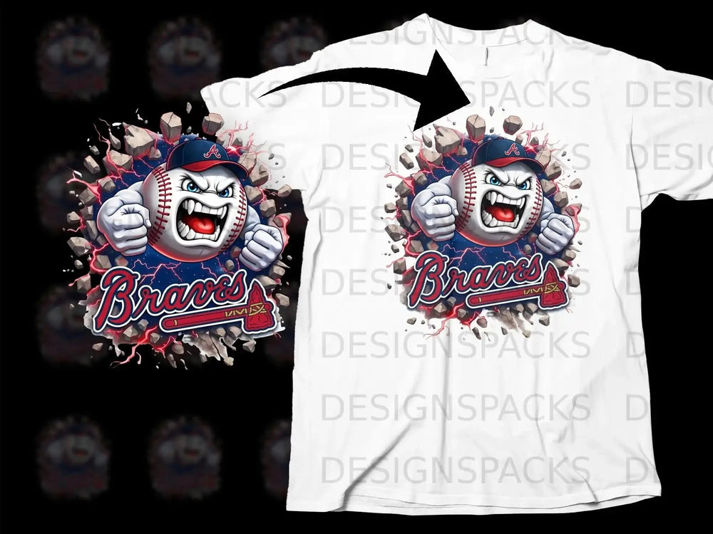 Braves Baseball Graphic Tee for Sports Fans