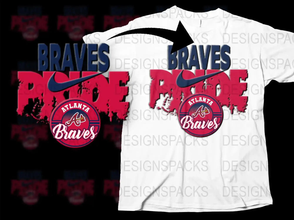 Braves Pride Atlanta Braves Png Digital Download