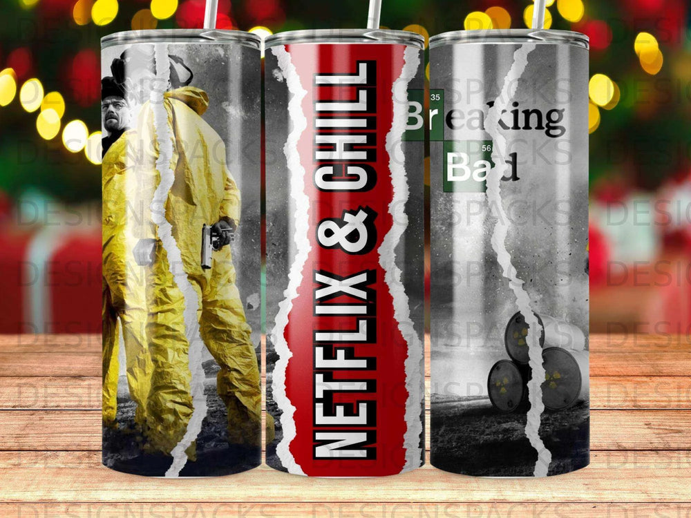 Breaking Bad & Chill Tumbler Digital Wrap Design
