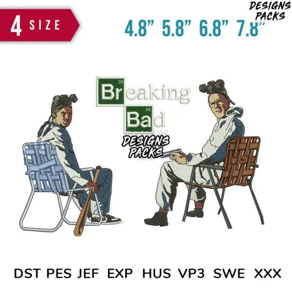 Breaking Serie Embroidery Design 4.8" 5.8" 6.8" 7.8"