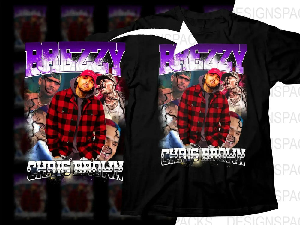 Breezy Chris Brown Graphic Art Music Bootleg Png Digital Download
