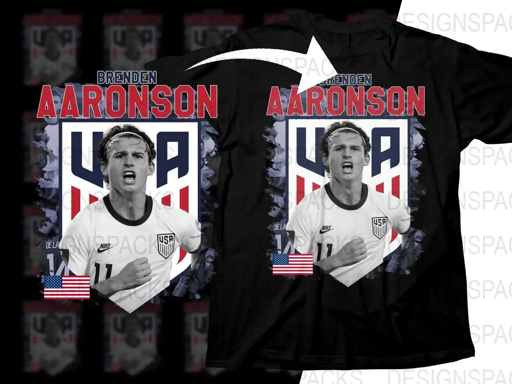 Brenden Aaronson USA Soccer Team Graphic Soccer Png Digital Download