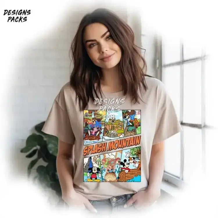 Brer Bear Family Cartoon Splash Mountain Vintage Png Design