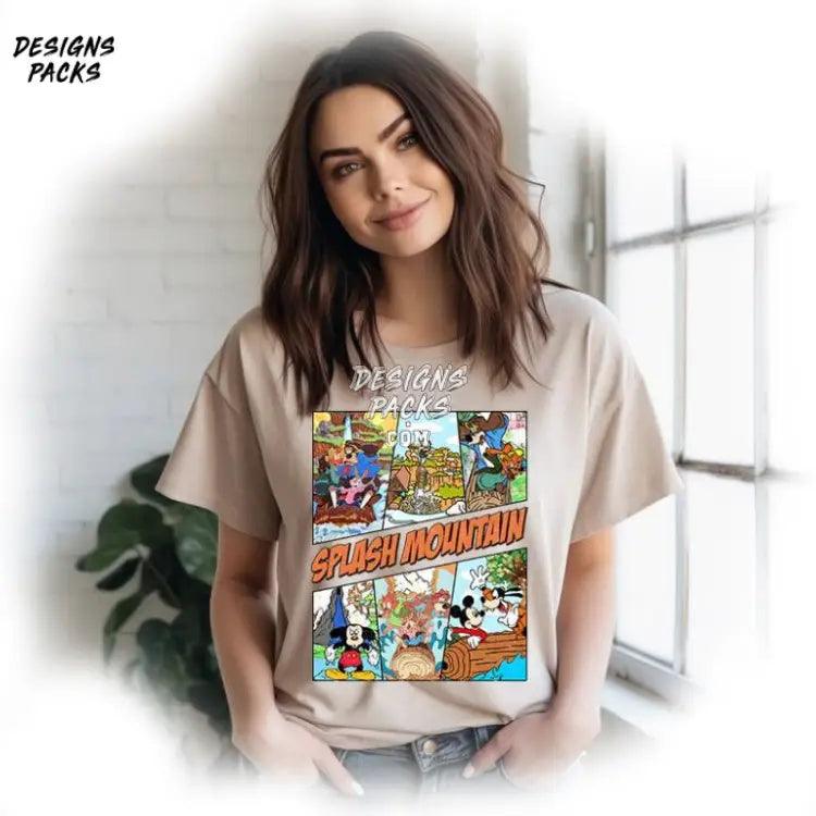 Brer Bear Family Cartoon Splash Mountain Vintage Png Design