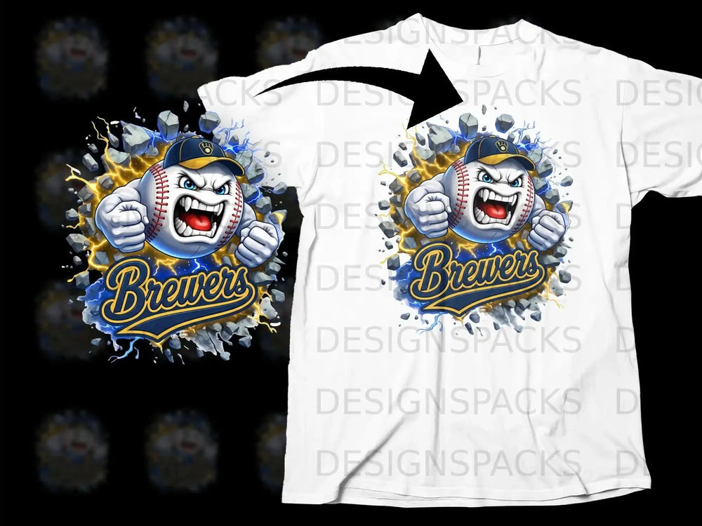 Brewers Baseball Graphic T-Shirt for Sports Fans