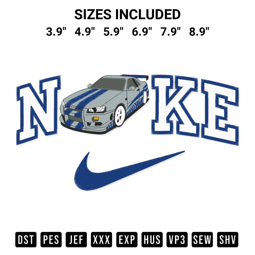 Brian Bullet Car X Nike Embroidery Design