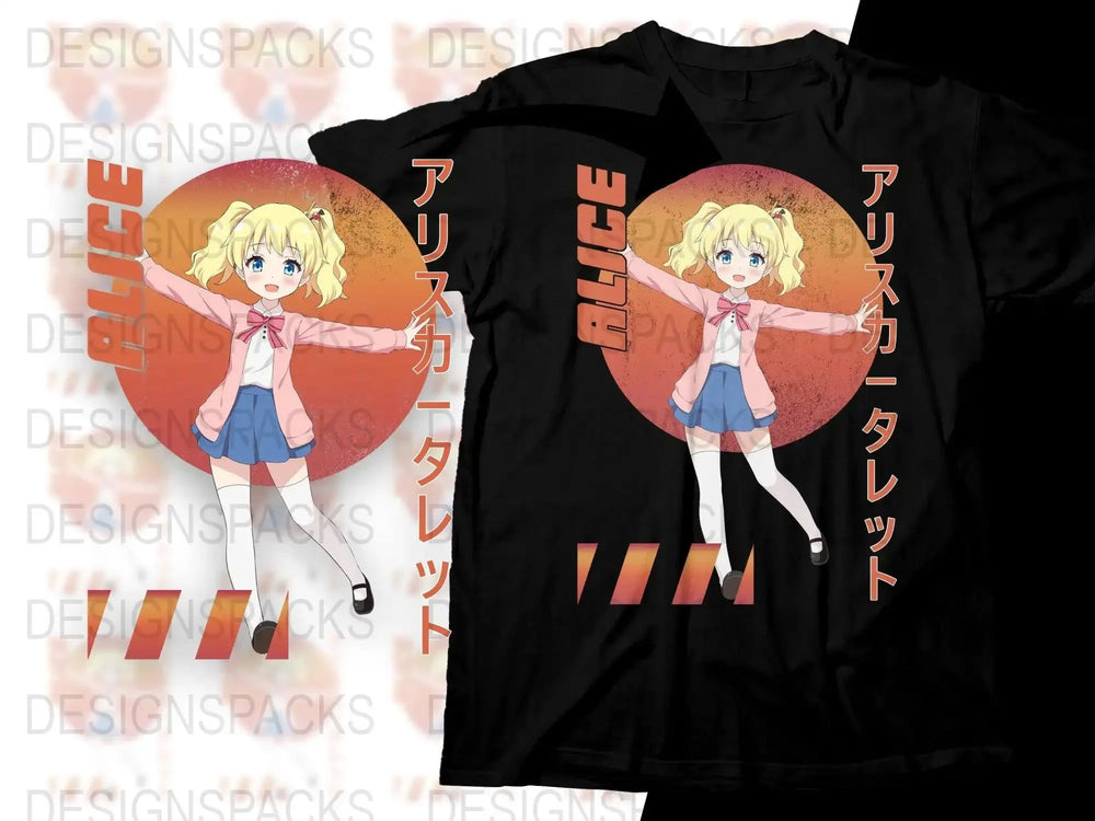 Bright Alice Anime Graphic Png Digital Download