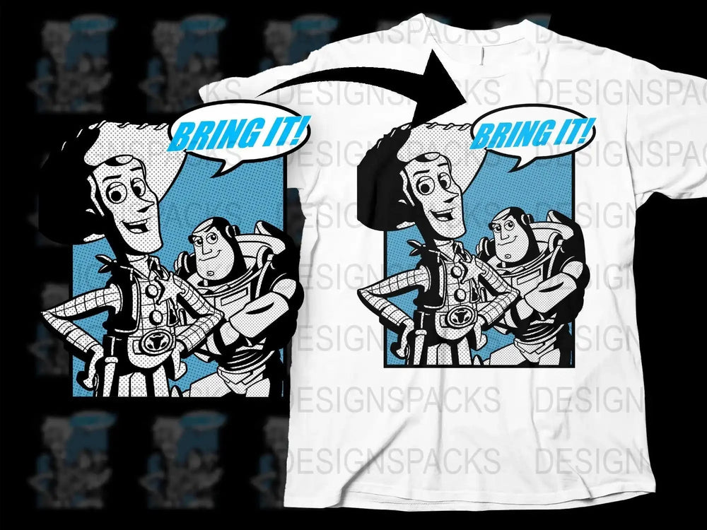 Bring It Toy Story Woody and Buzz Lightyear Png Digital Download